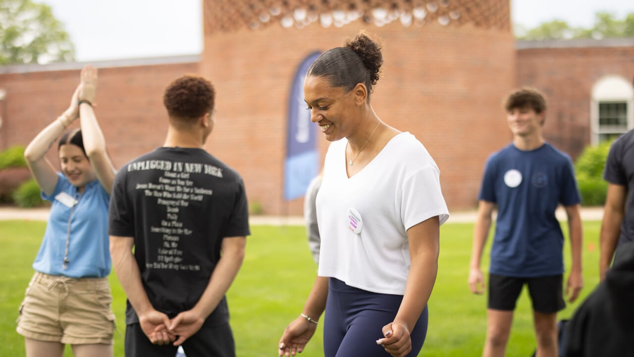 Student smiles