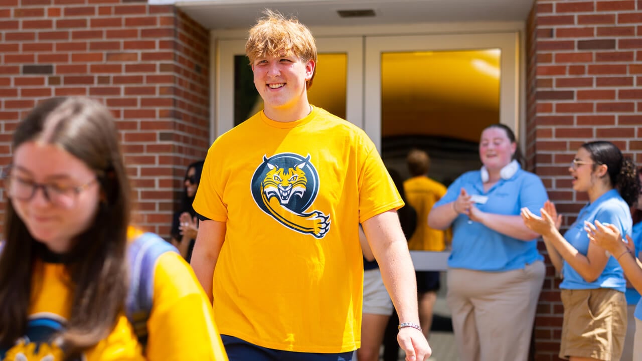 Individual walking at Orientation