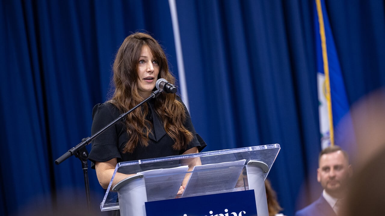 Speaker at the podium