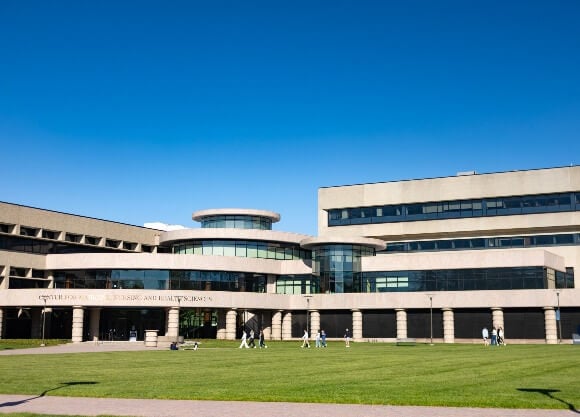 Exterior of the Center for Medicine, Nursing and Health Sciences