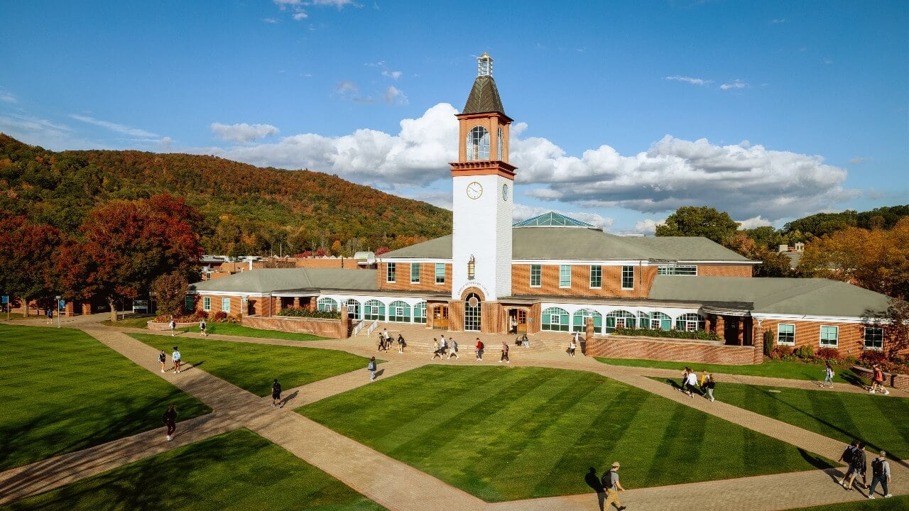 The Arnold Bernhard Library on the Mount Carmel Quad