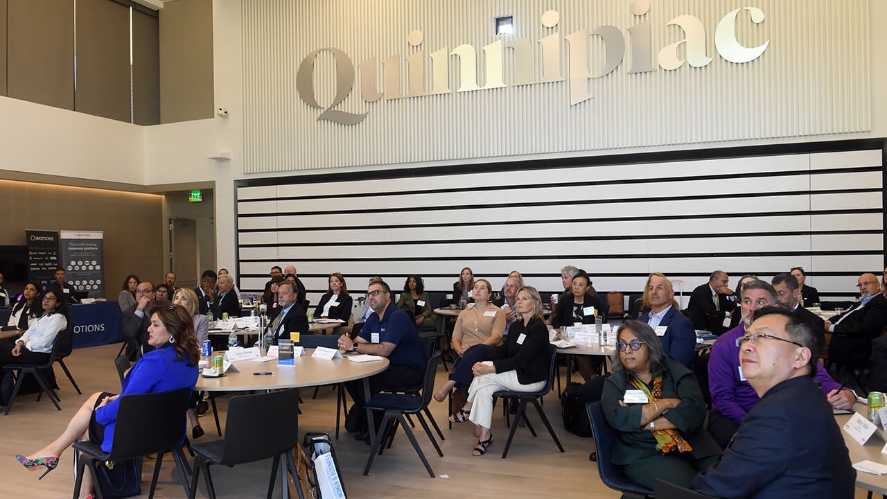 Tables of professionals networking